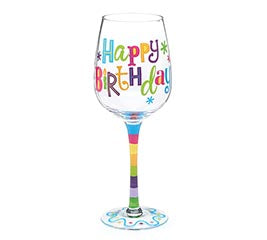 Happy Birthday Wine Glass